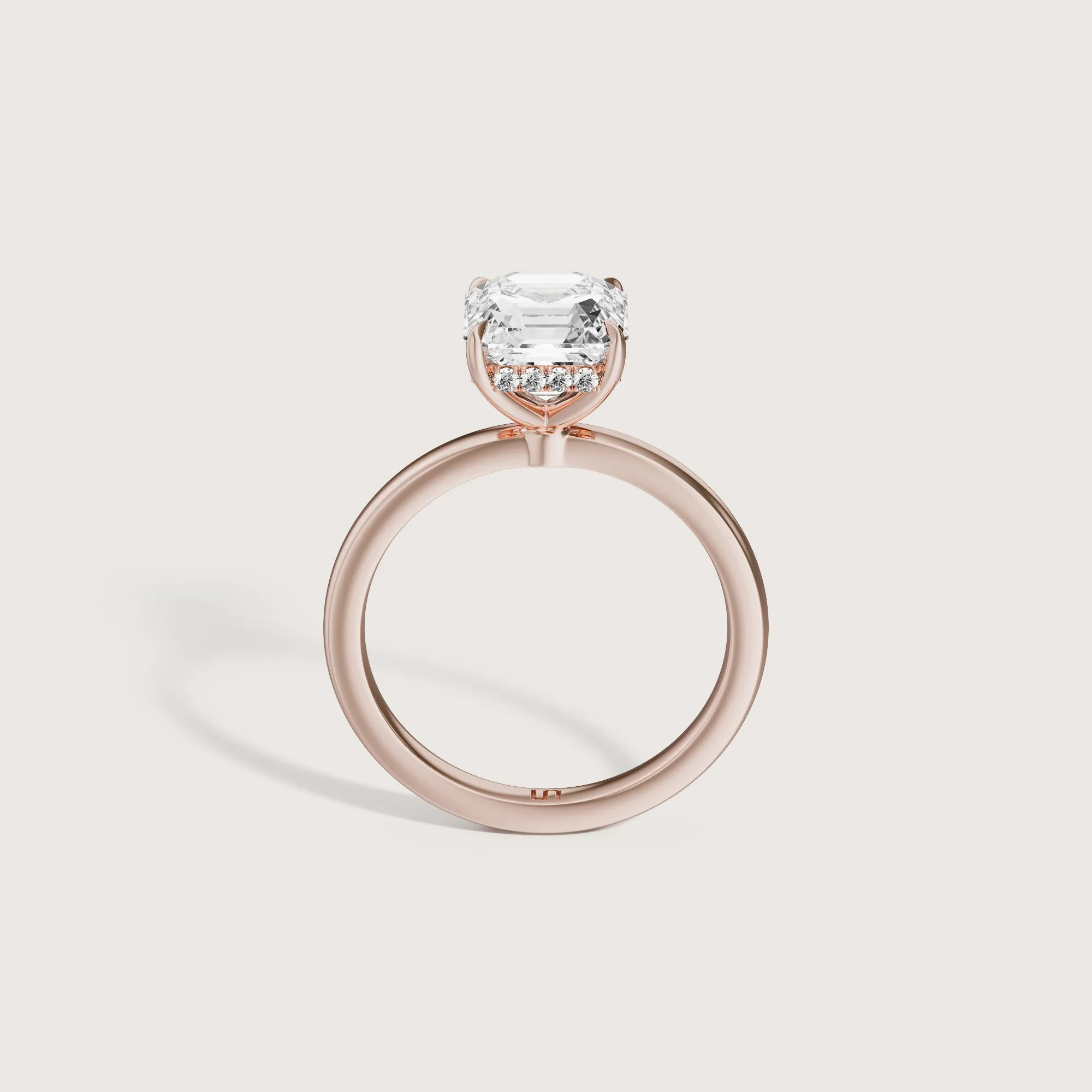 Bianca Asscher Solitaire - Hidden Halo