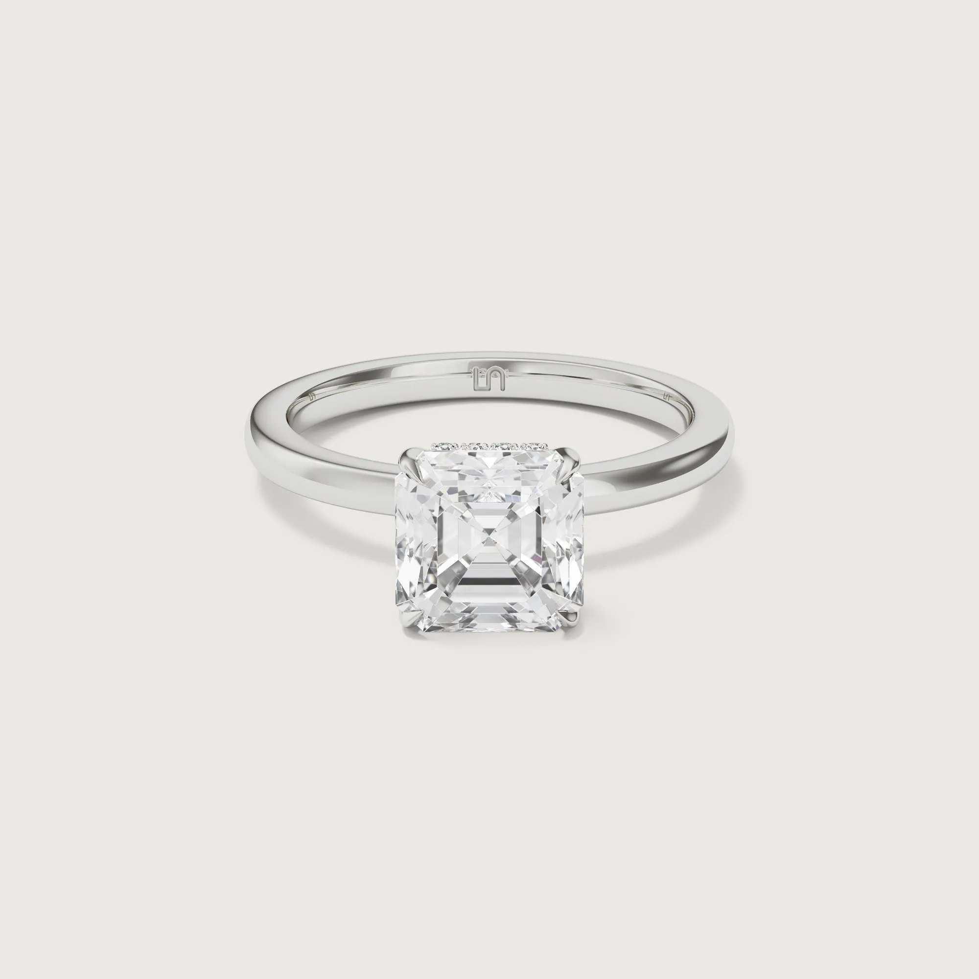 Bianca Asscher Solitaire - Hidden Halo