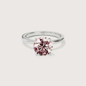 Bianca Round Solitaire Pink Diamond - Hidden Halo