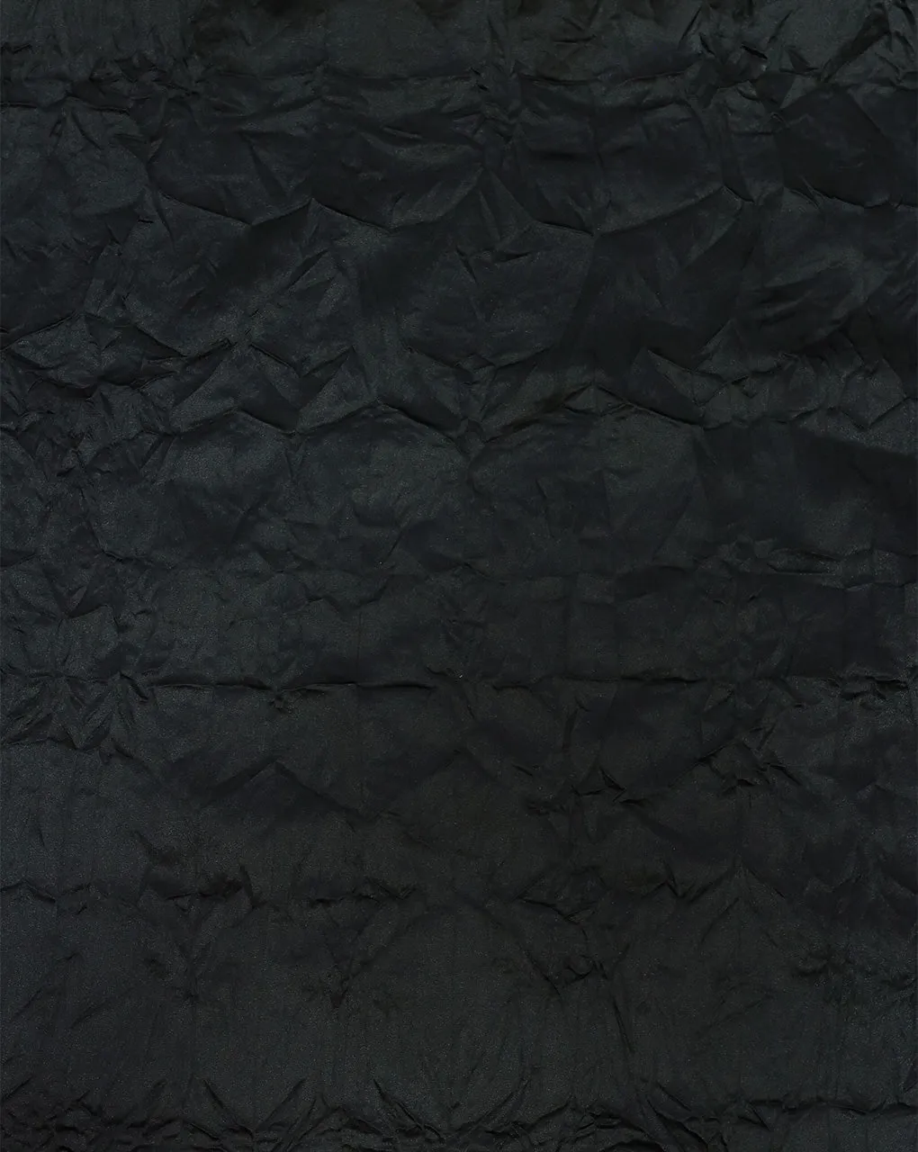 BLACK CRUSHED POLYESTER SATIN FABRIC