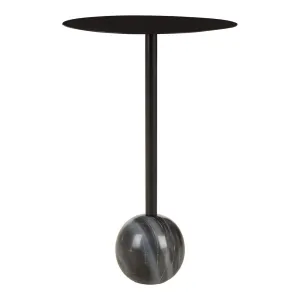 Black Marble Base Side Table