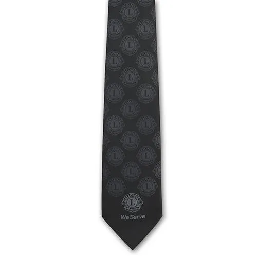 BLACK WE SERVE TIE POLYESTER