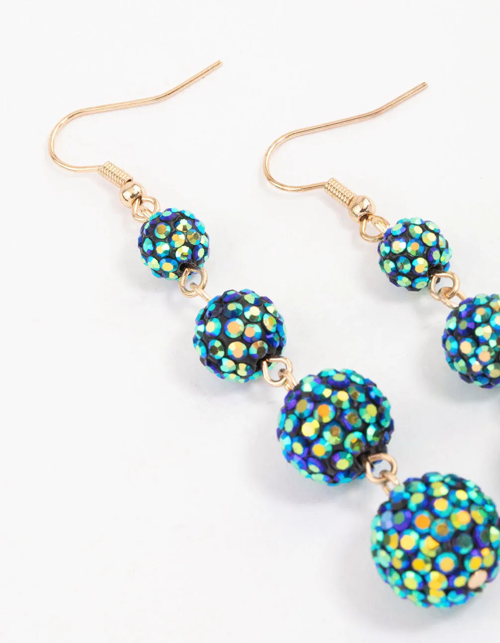 Blue Statement Drop Earrings