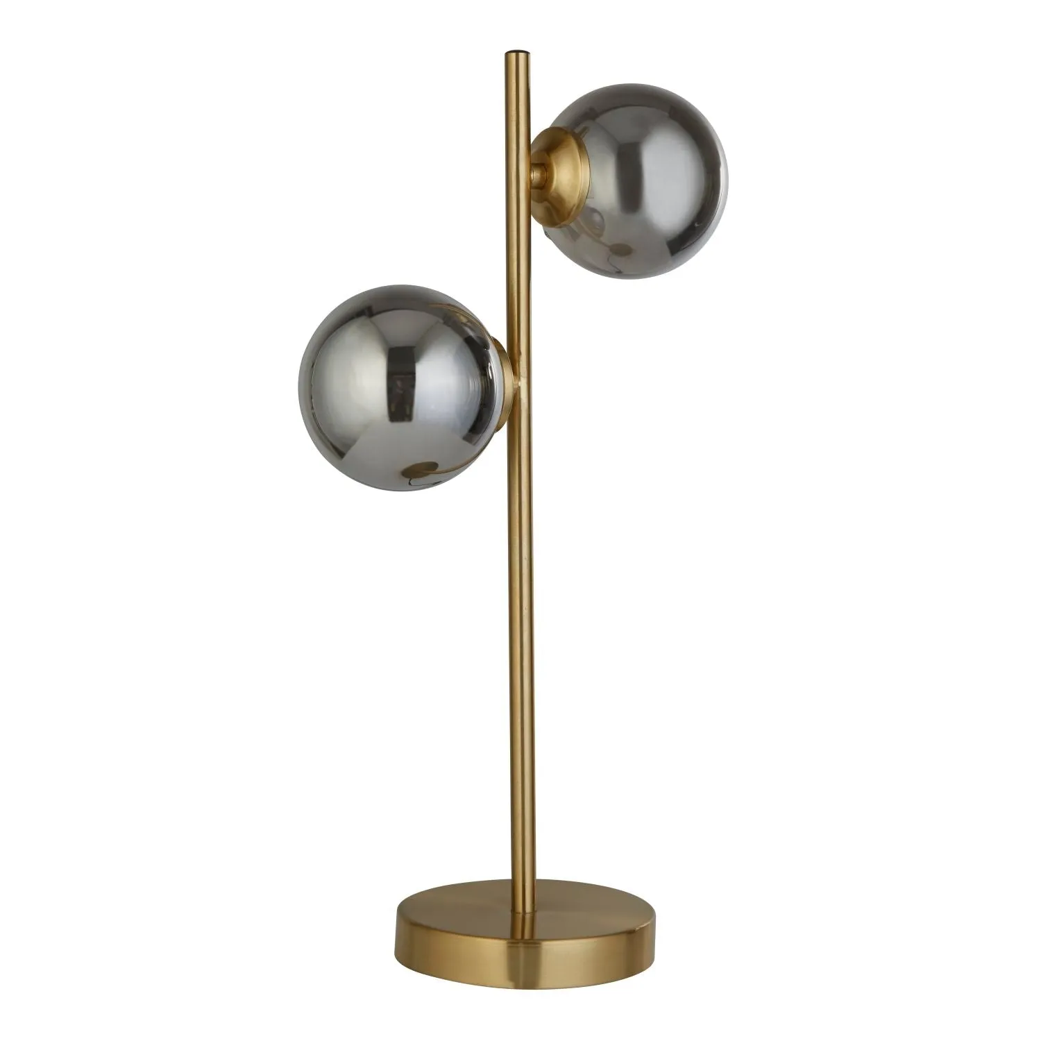 Brass And Smoke Table Lamp