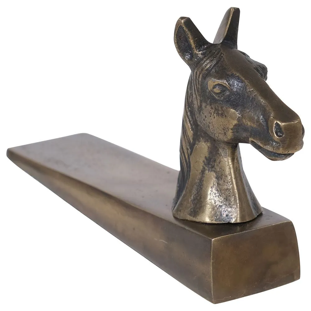 Brass horse doorstop