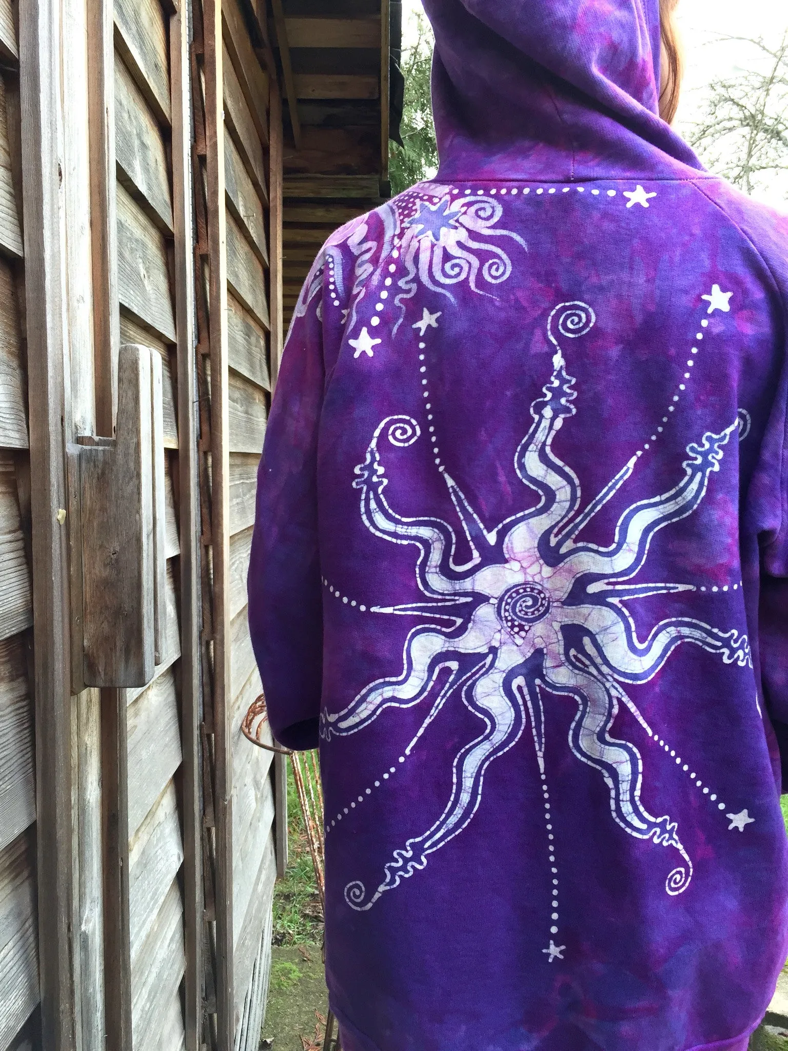 Brighten Up A Cloudy Day Batik Hoodie - Unisex Size 2X