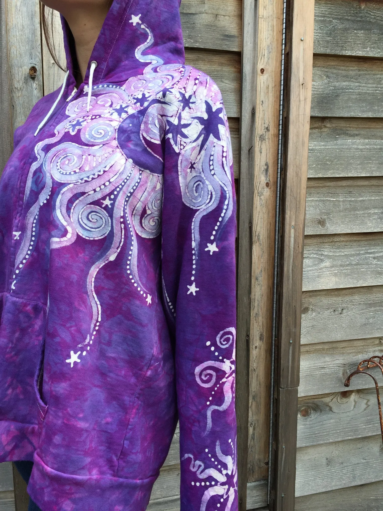 Brighten Up A Cloudy Day Batik Hoodie - Unisex Size 2X