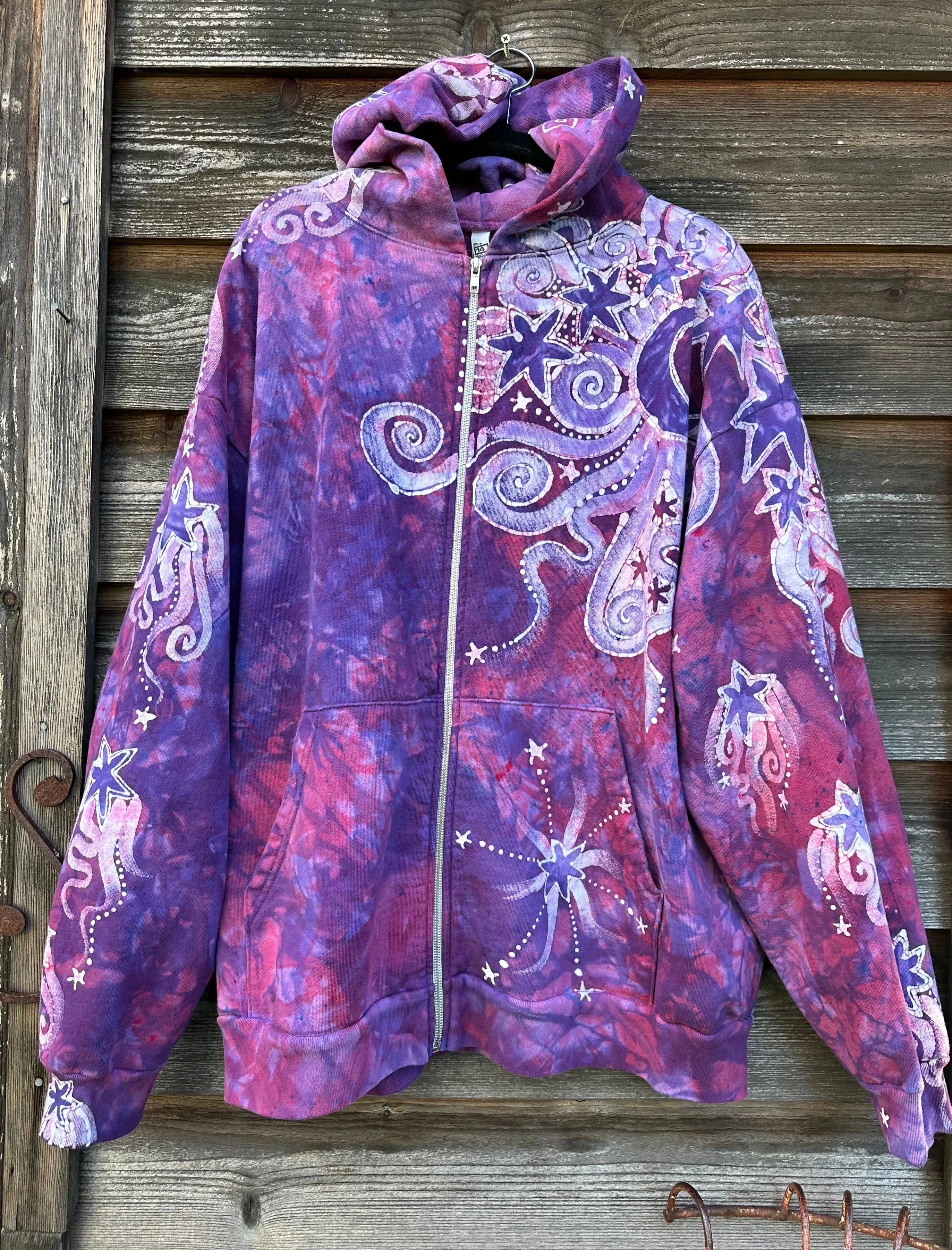 Brighten Up A Cloudy Day Batik Hoodie - Unisex Size 2X