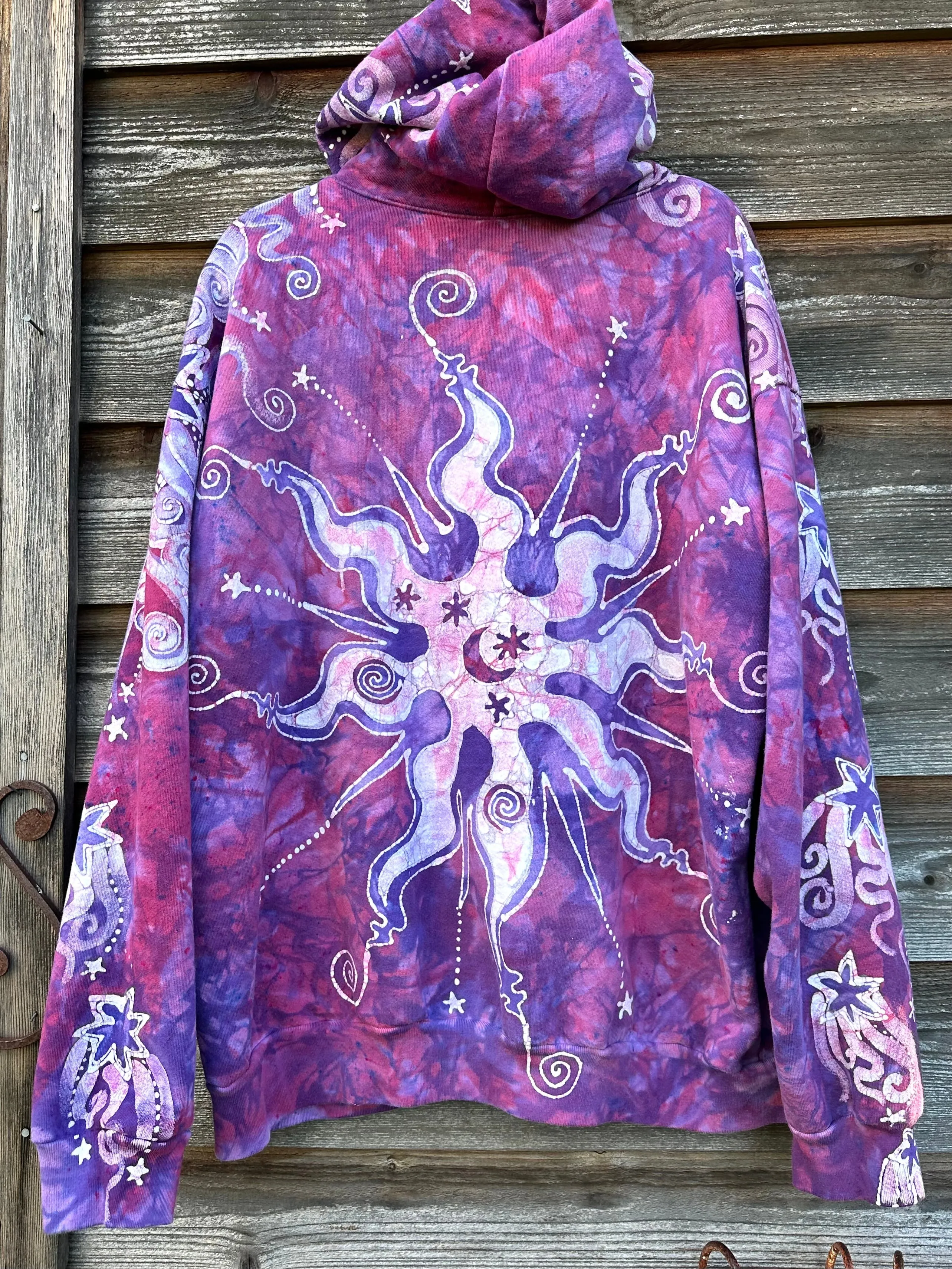 Brighten Up A Cloudy Day Batik Hoodie - Unisex Size 2X