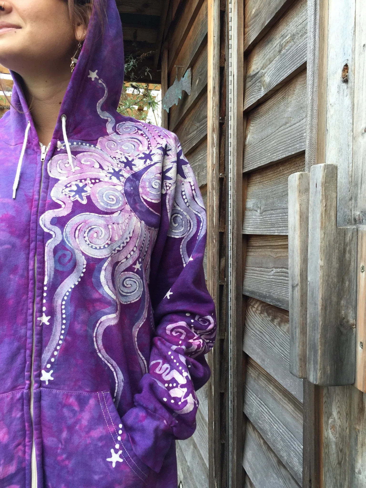 Brighten Up A Cloudy Day Batik Hoodie - Unisex Size 2X