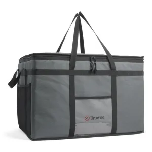 Browne 575389 23" x 15" x 14" Insulated Delivery Bag - Grey | Denson CFE