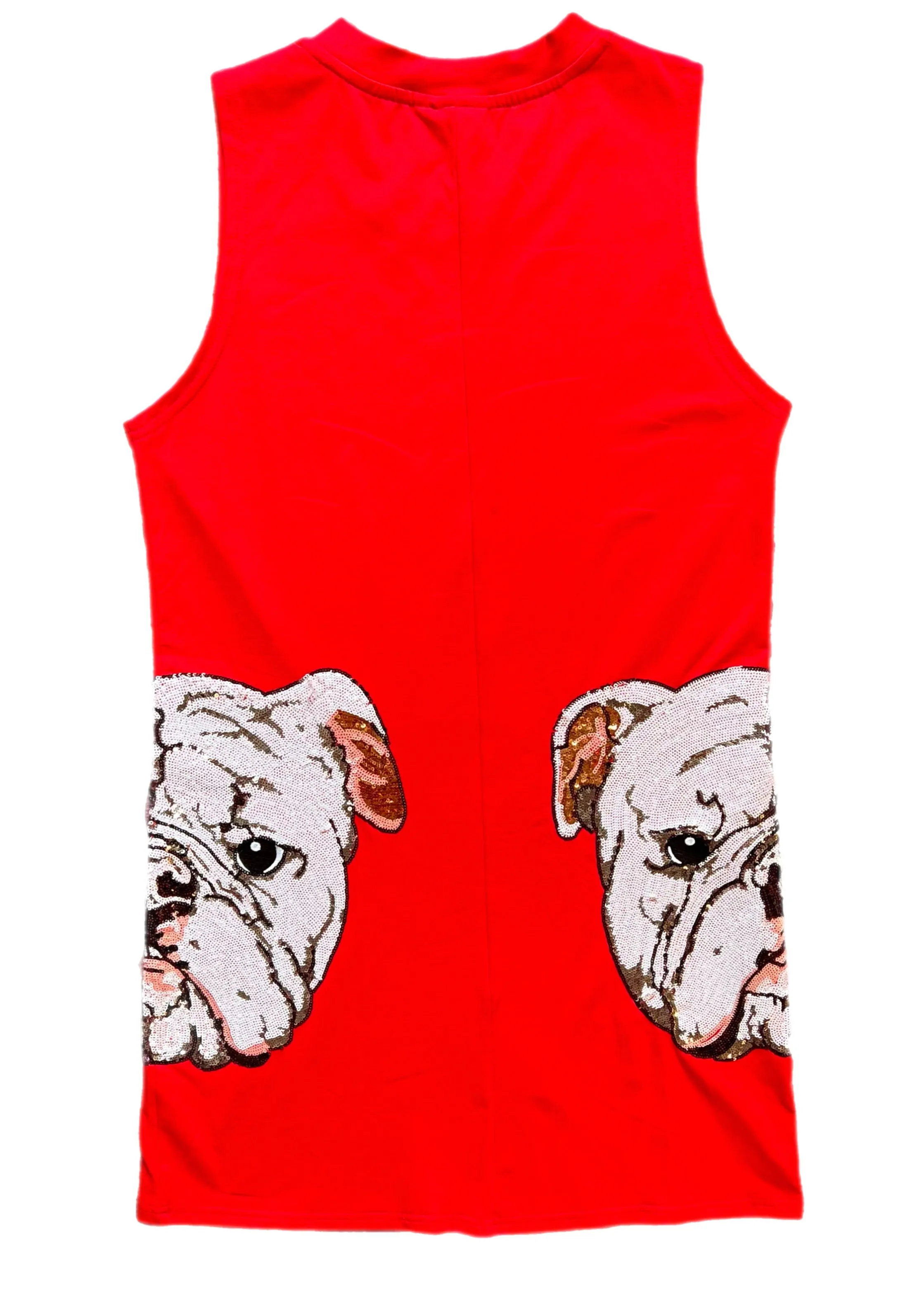 Bulldog Head Tank Dress