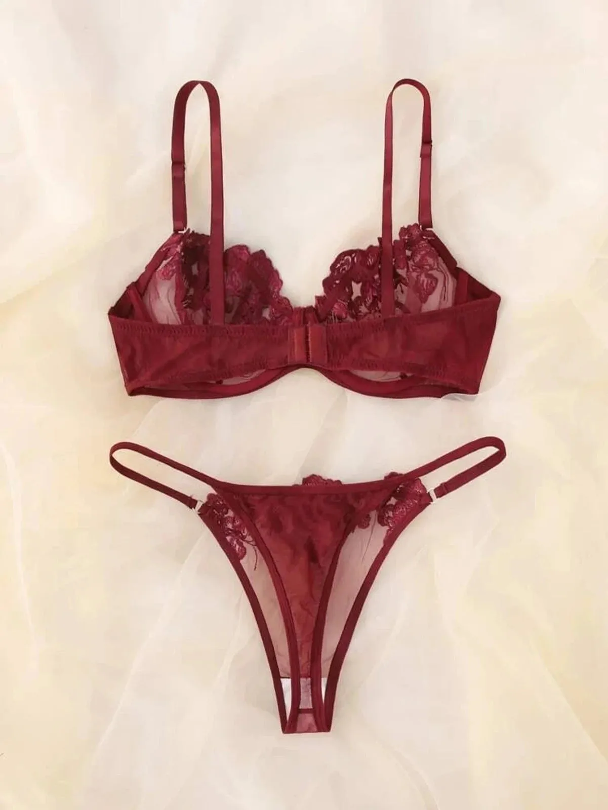 Burgundy Lingerie Set