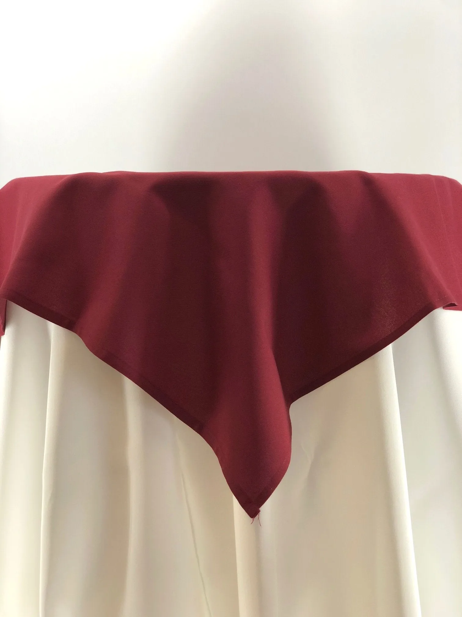 Burgundy Polyester Tablecloth