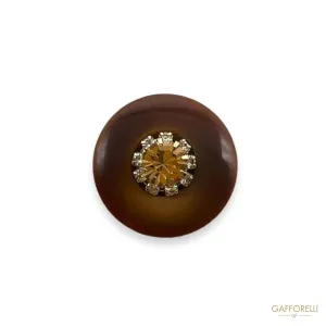 Button with Polyester Base and Jewel Detail- Art. D420 - Gafforelli Srl