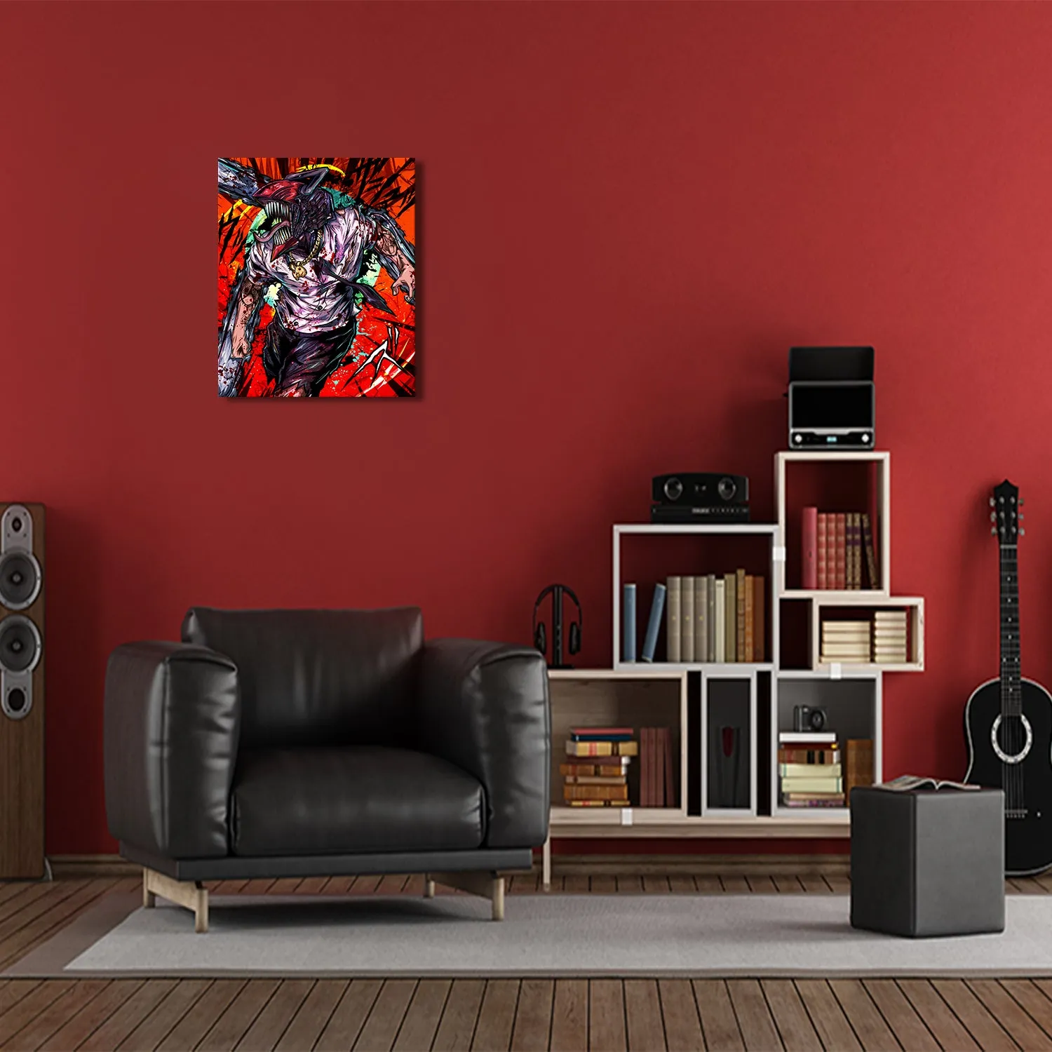 Chainsaw Devil Hunter Canvas Wall Art