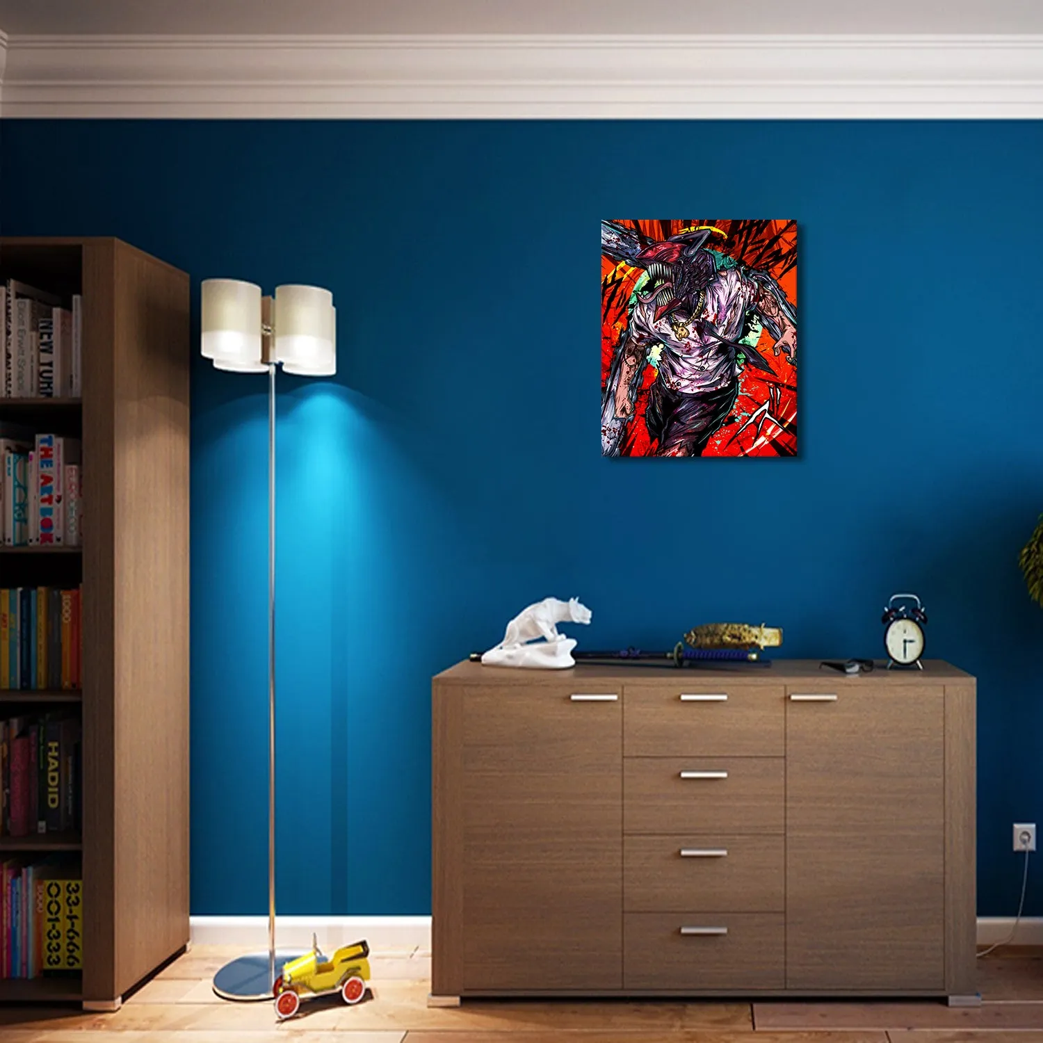 Chainsaw Devil Hunter Canvas Wall Art