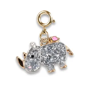 Charm It Gold Glitter Rhino