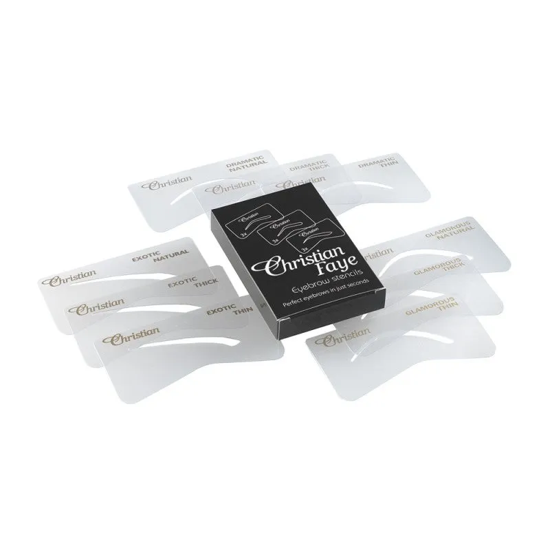 Christian Faye Eyebrow Stencils: Dramatic / Exotic / Glamorous