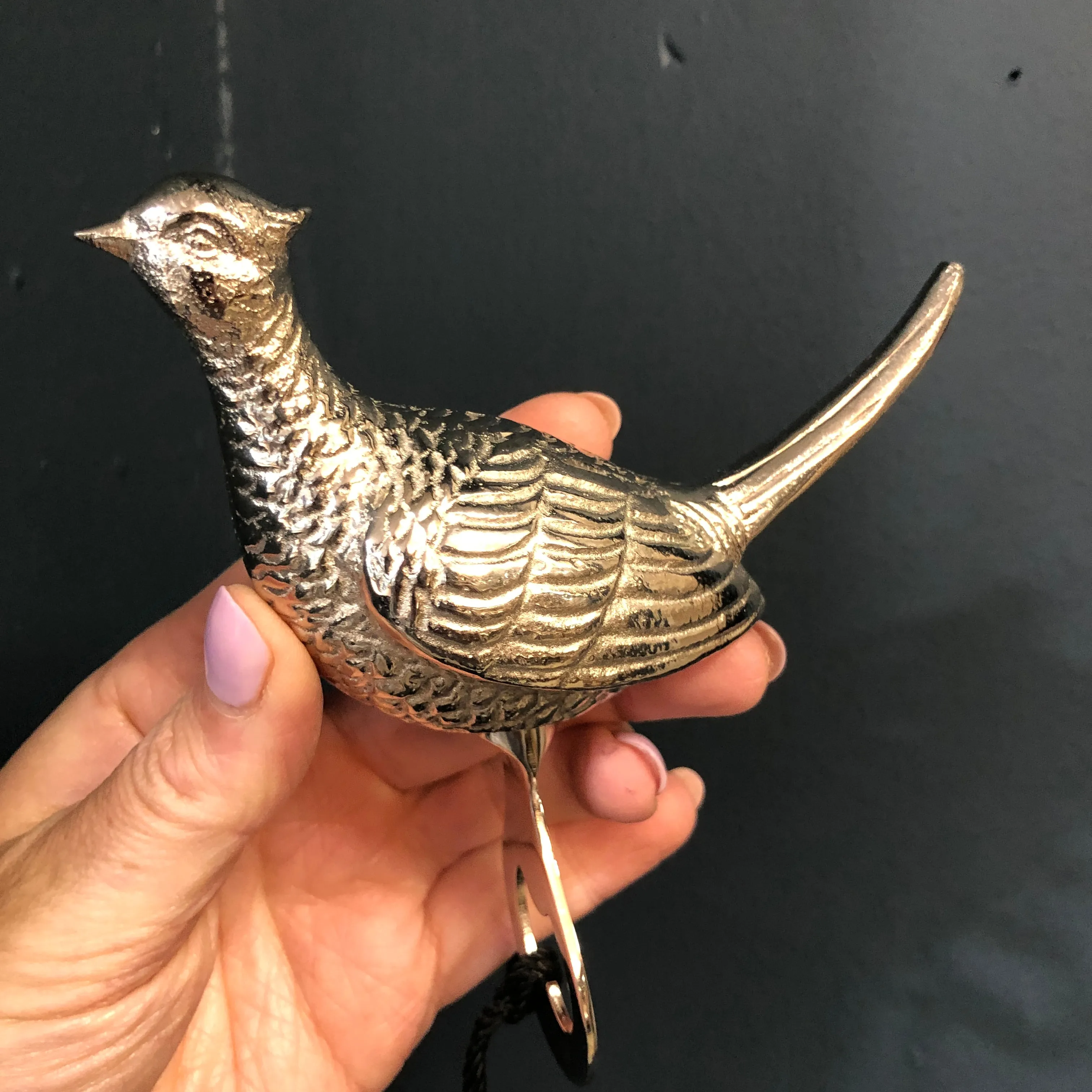 Chrome pheasant bottle opener