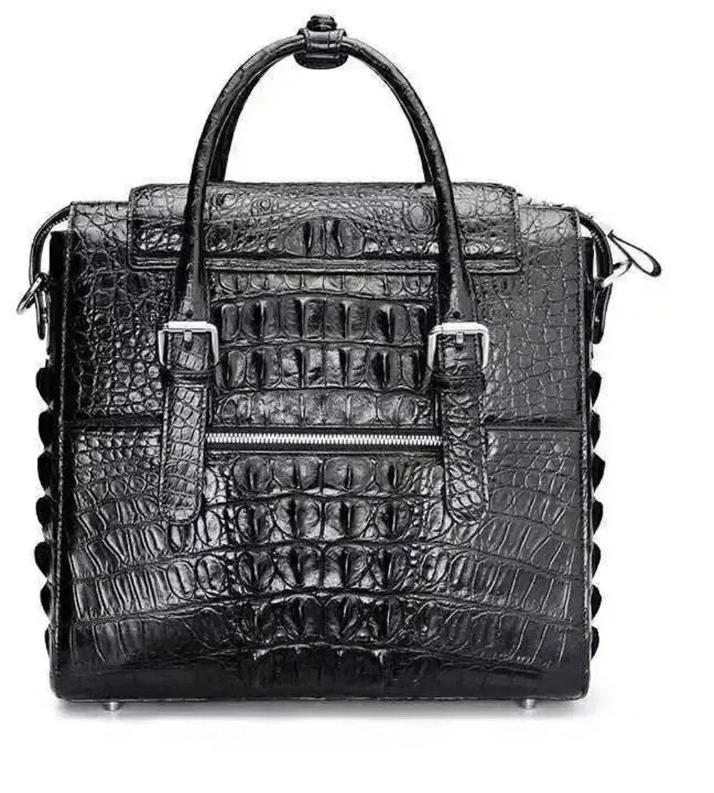 Crocodile Briefcase Shoulder Cross-body  Business Bag for Men  |  Rossieviren