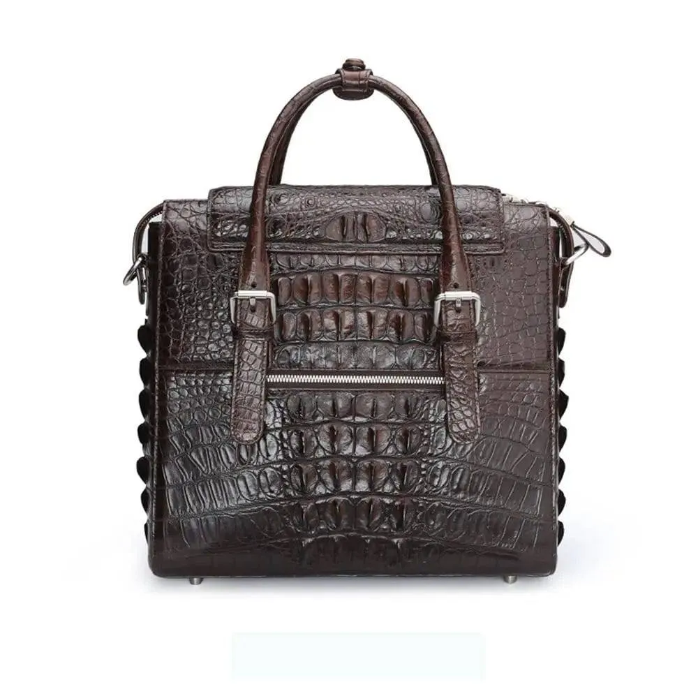 Crocodile Briefcase Shoulder Cross-body  Business Bag for Men  |  Rossieviren