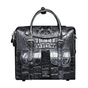 Crocodile Briefcase Shoulder Cross-body  Business Bag for Men  |  Rossieviren