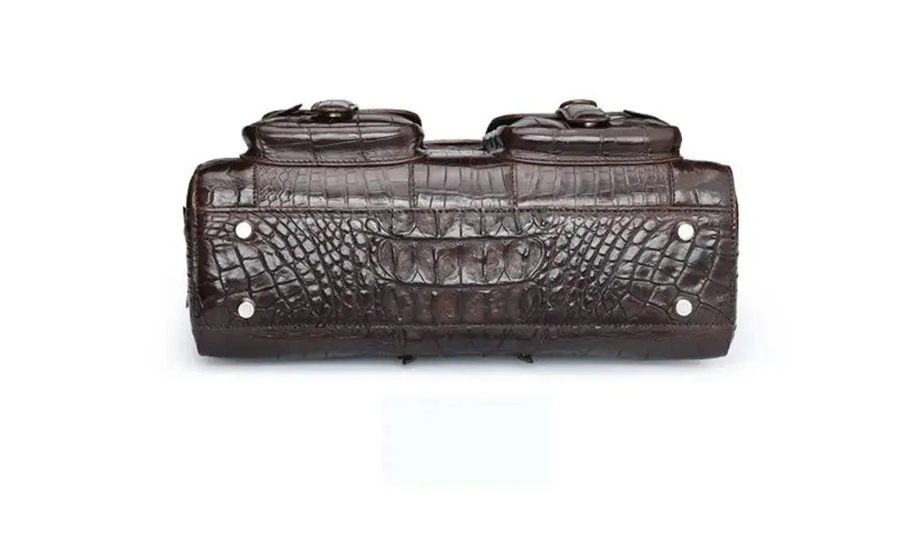 Crocodile Briefcase Shoulder Cross-body  Business Bag for Men  |  Rossieviren