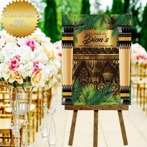 Custom Egyptian Welcome Canvas Guestbook Sign