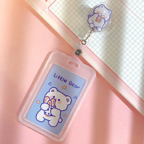 Cute Transparent Plastic Card Holder