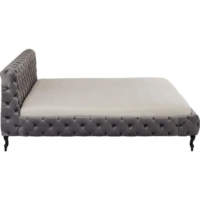 Desire Silver Grey Velvet Bed