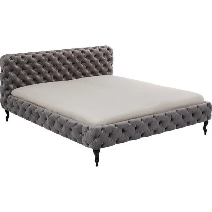 Desire Silver Grey Velvet Bed