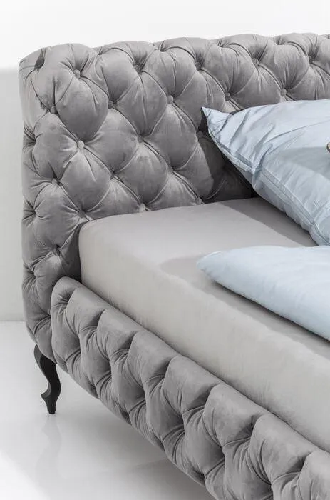 Desire Silver Grey Velvet Bed