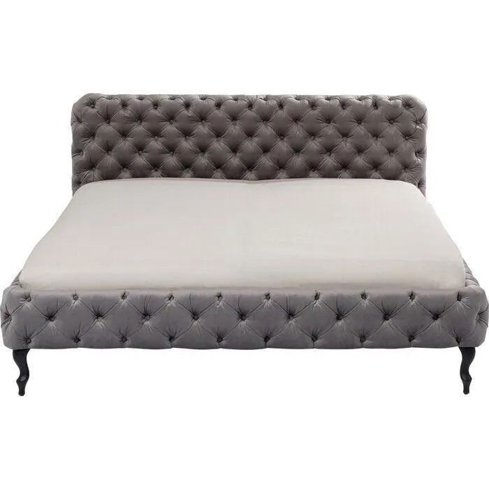 Desire Silver Grey Velvet Bed