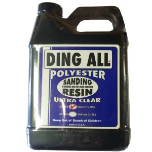 Ding All Ultra Clear Sanding Resin - Half Pint