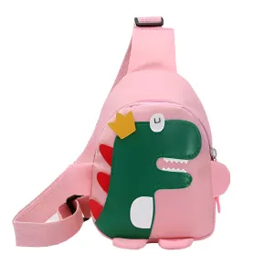 Dino-King Cross Body Bag for Kids - Pink