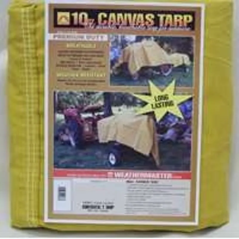 Dize Weathermaster CA1236D Tarpaulin, 36 ft L, 12 ft W, Canvas, Tan :EA: QUANTITY: 1