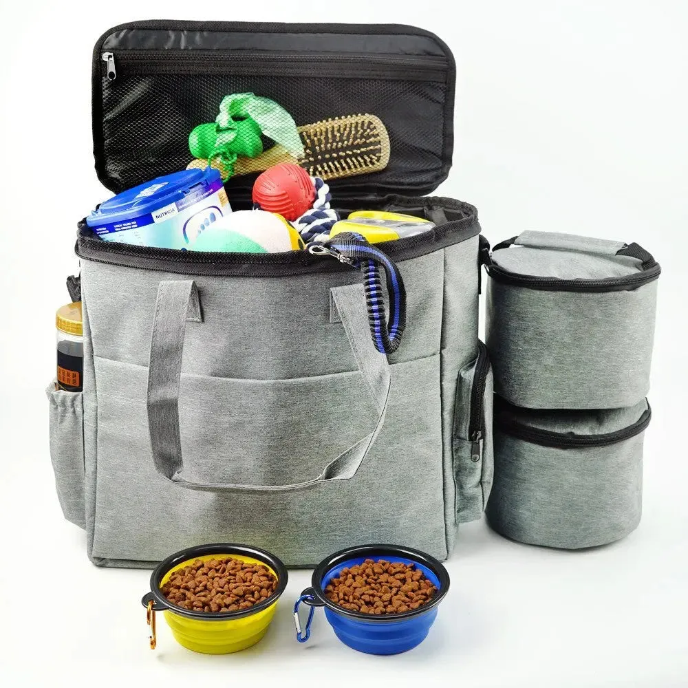 Dog food container storage bag