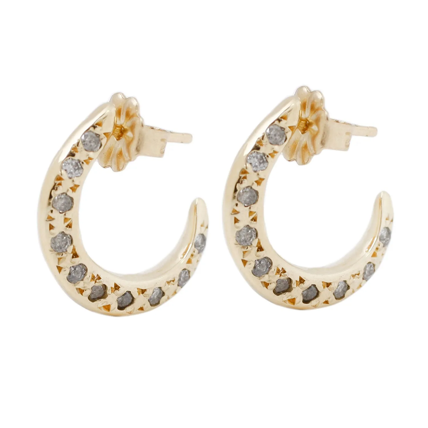 Double Sided Diamond Hoops