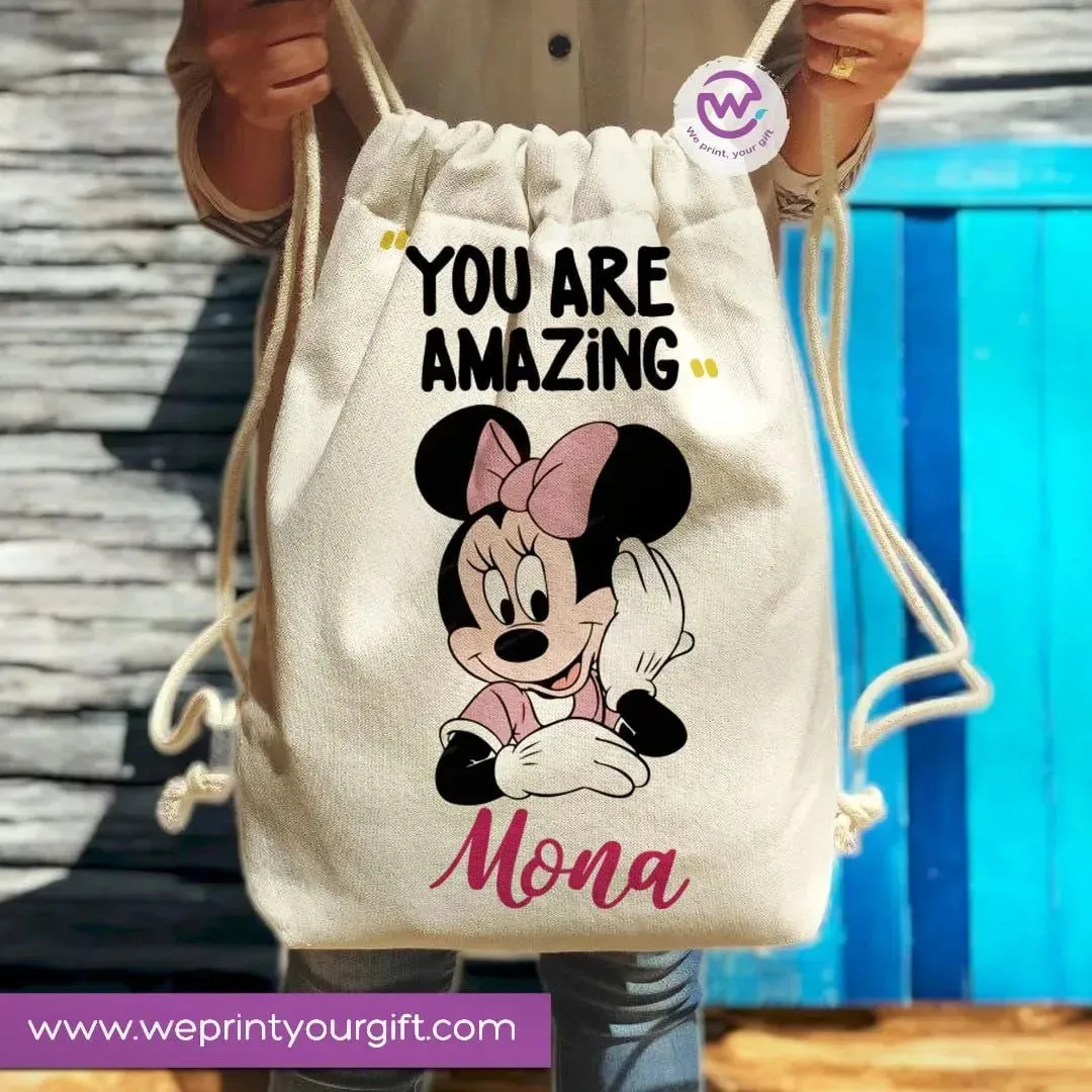 Drawstring Bag -Minnie Mouse