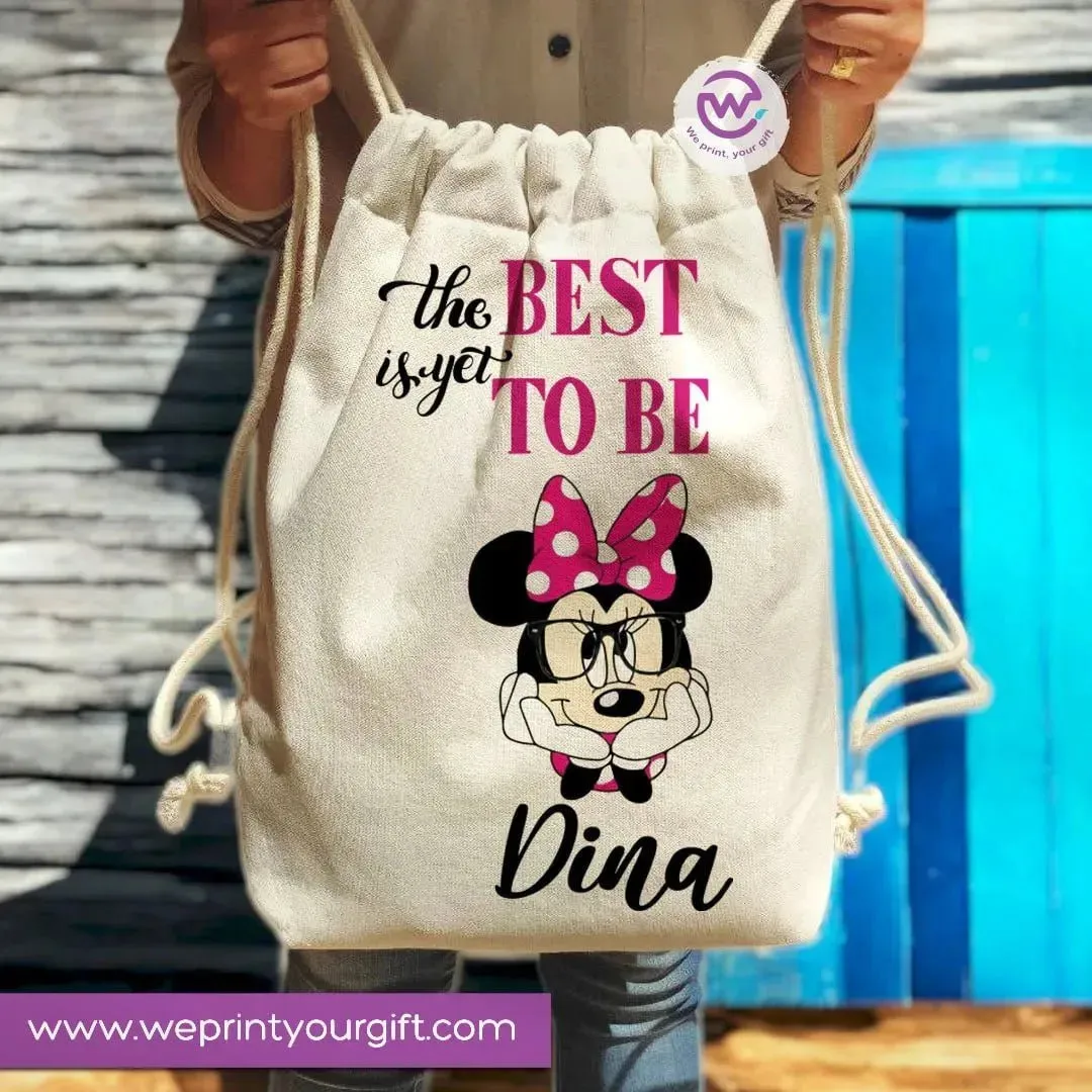 Drawstring Bag -Minnie Mouse