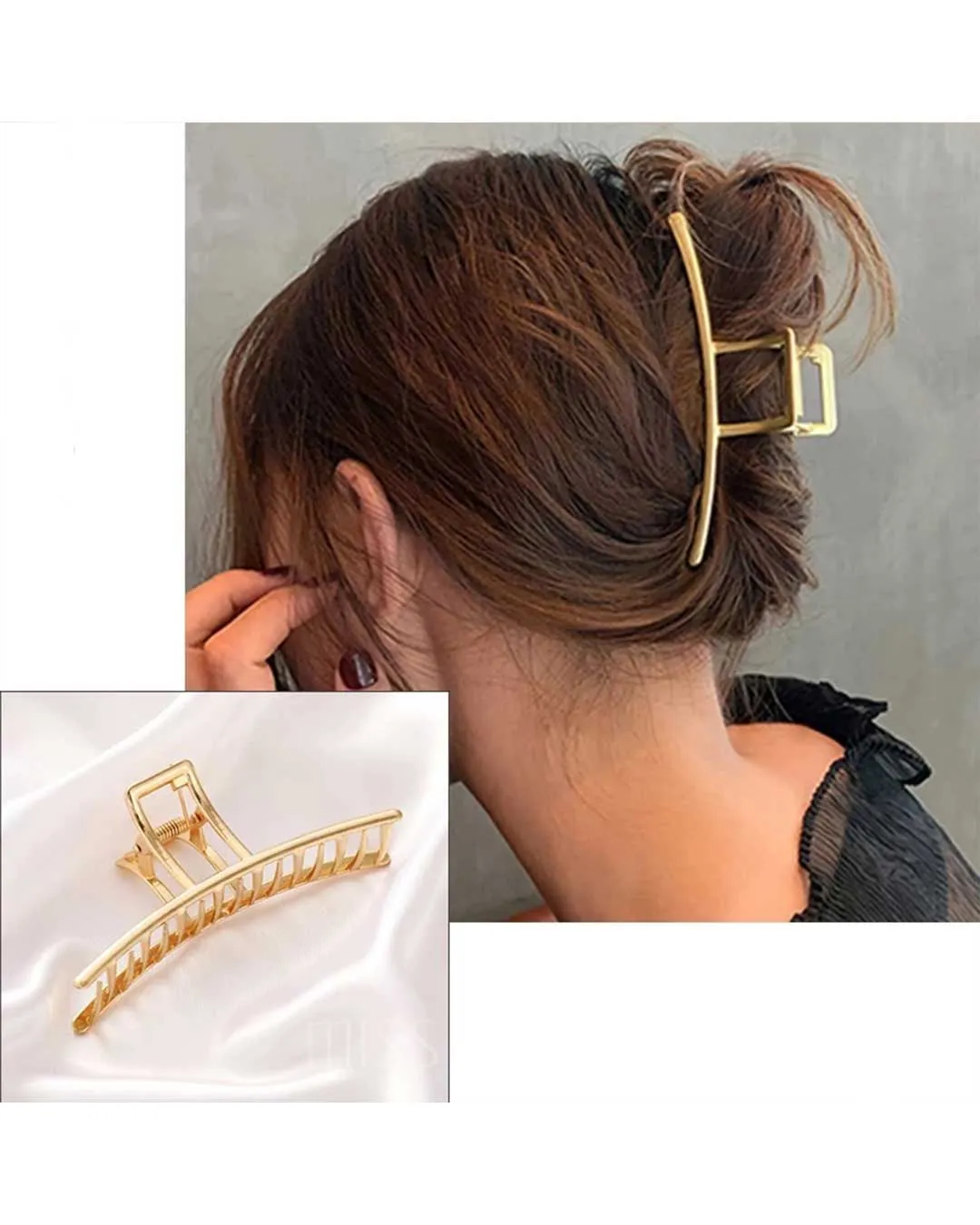 Ella Hair Claw Clip - Gold Metal