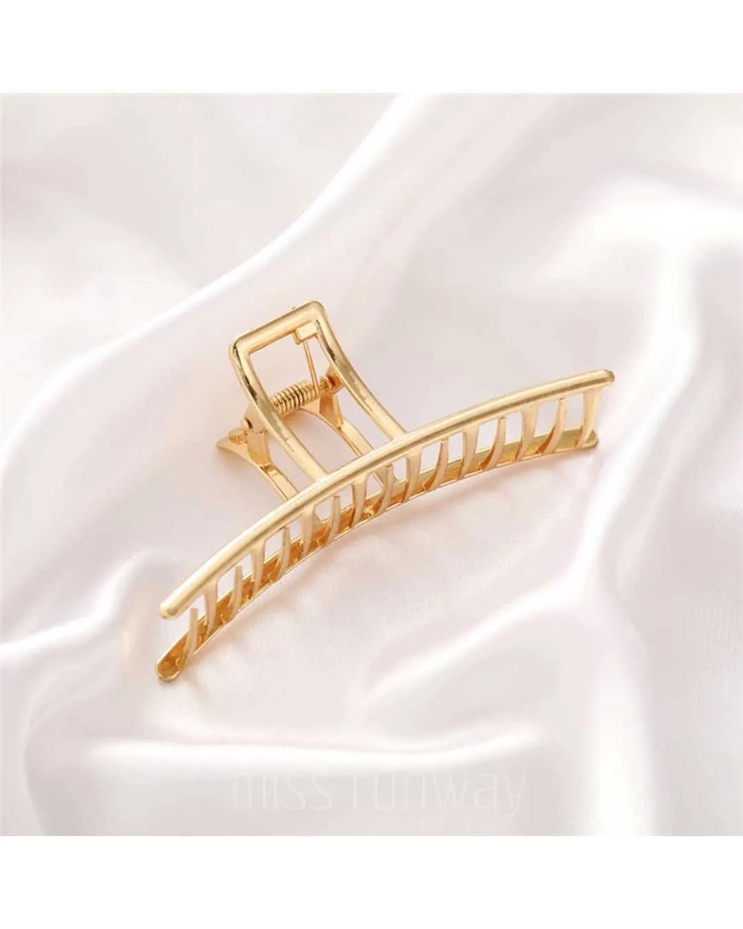 Ella Hair Claw Clip - Gold Metal