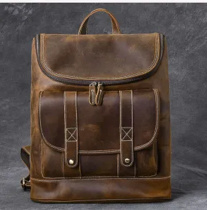 extra large leather backpack