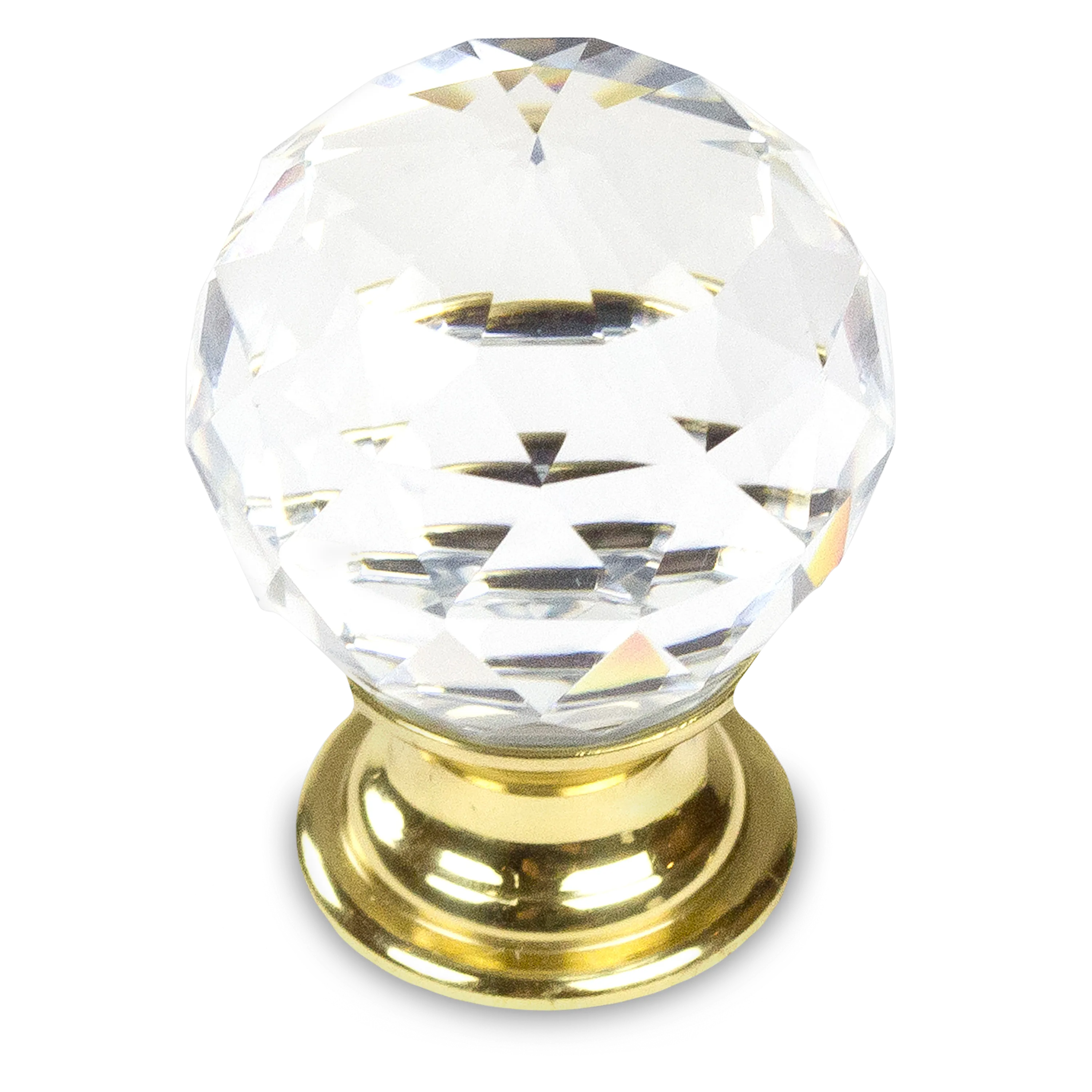 Faceted Crystal 1-1/4" Knob