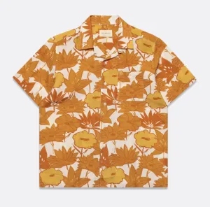 Far Afield - Selleck Shirt - Honey Gold Flower Collage Print