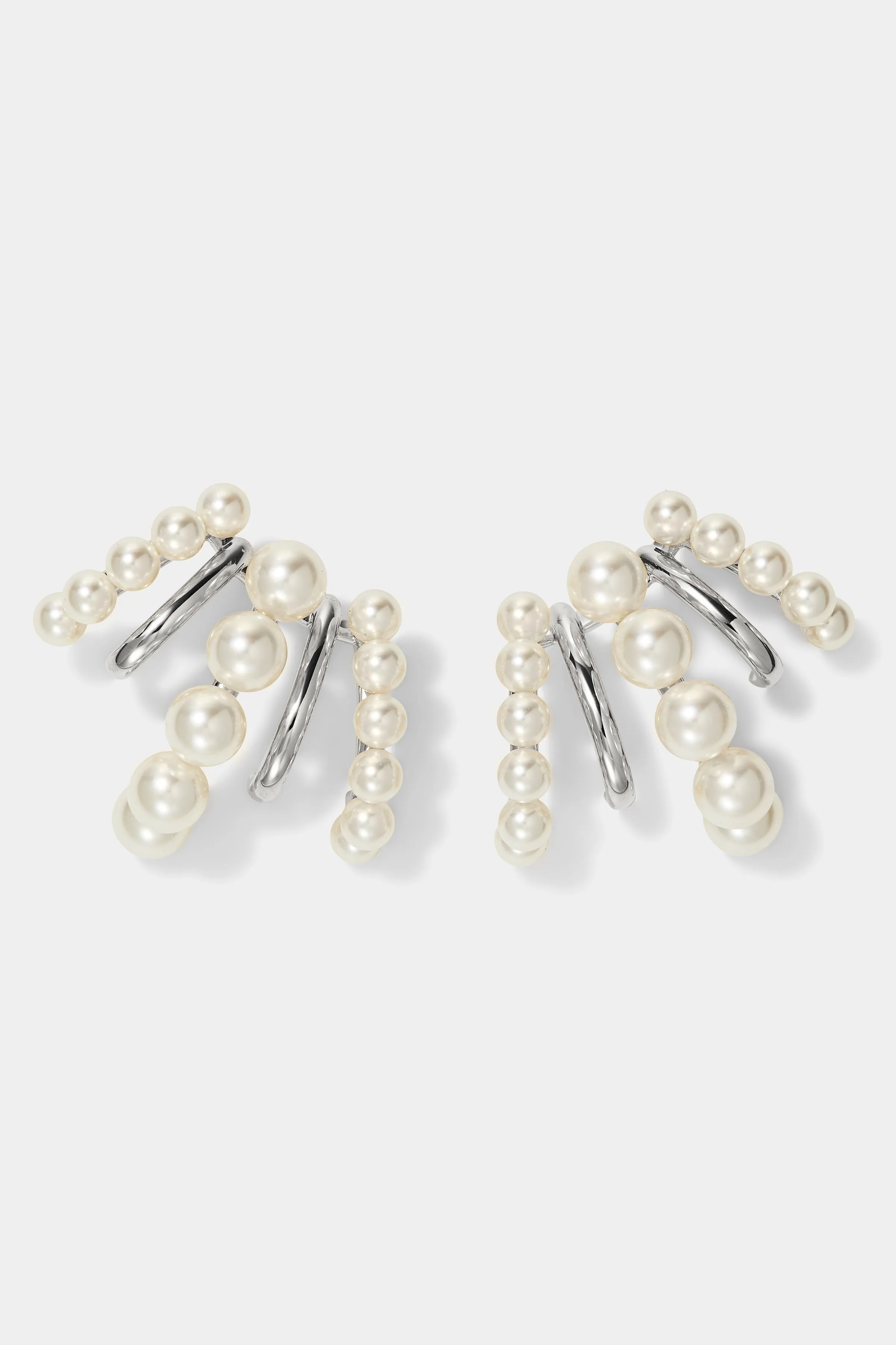 FARRAH MULTI PEARL HOOP EARRINGS