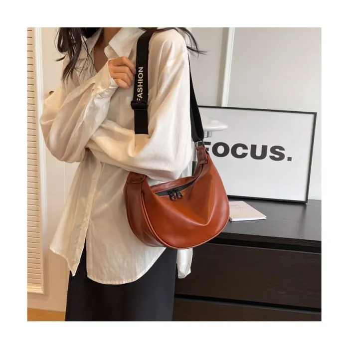 Faux Leather Crossbody Bag