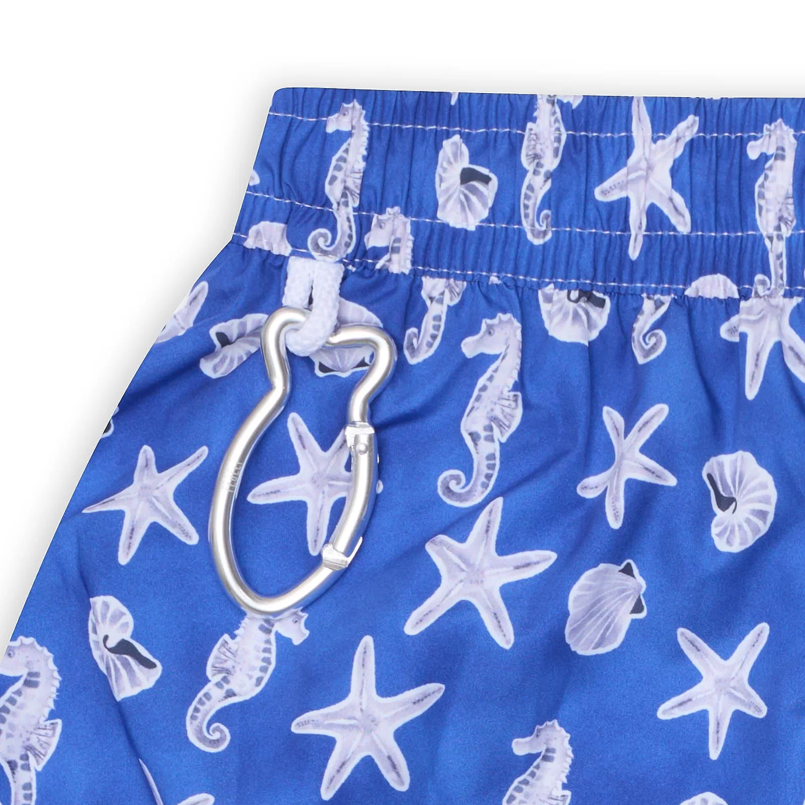 FEDELI Made in Italy Blue Sea Animals Print Madeira Airstop Swim Shorts Trunks NEW L