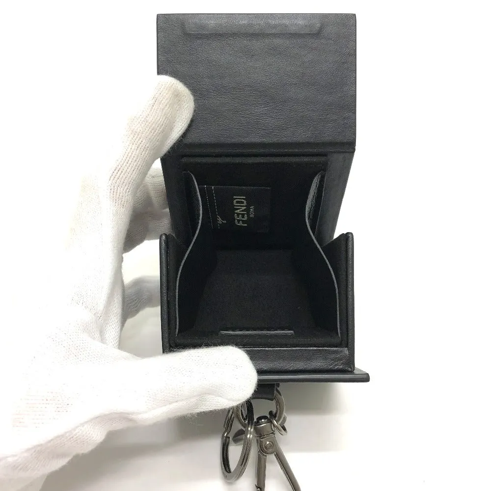 FENDI key ring 7AR894 leather black logo/accessories mini box Women Used